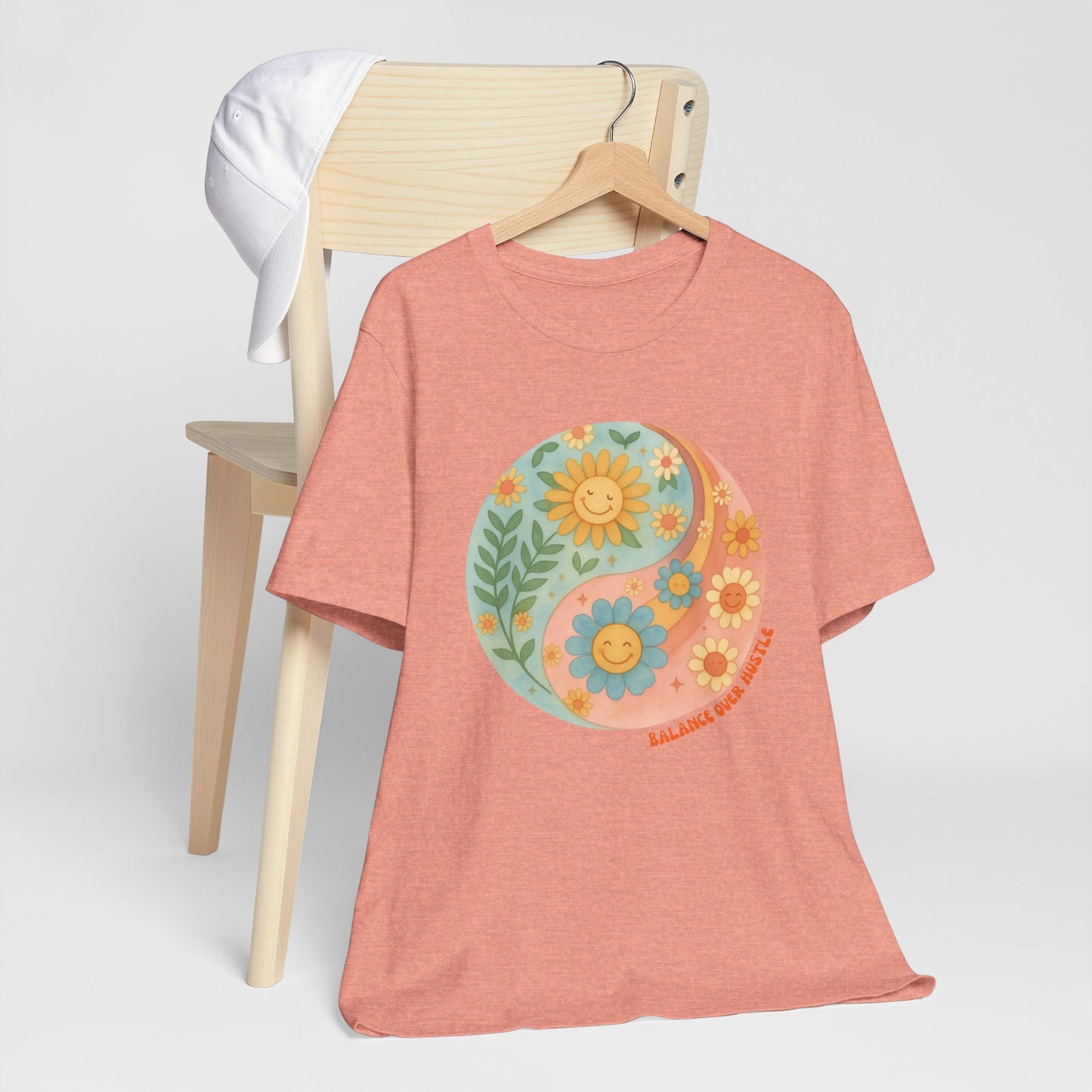 Balance Over Hustle Inspirational Graphic T-Shirt