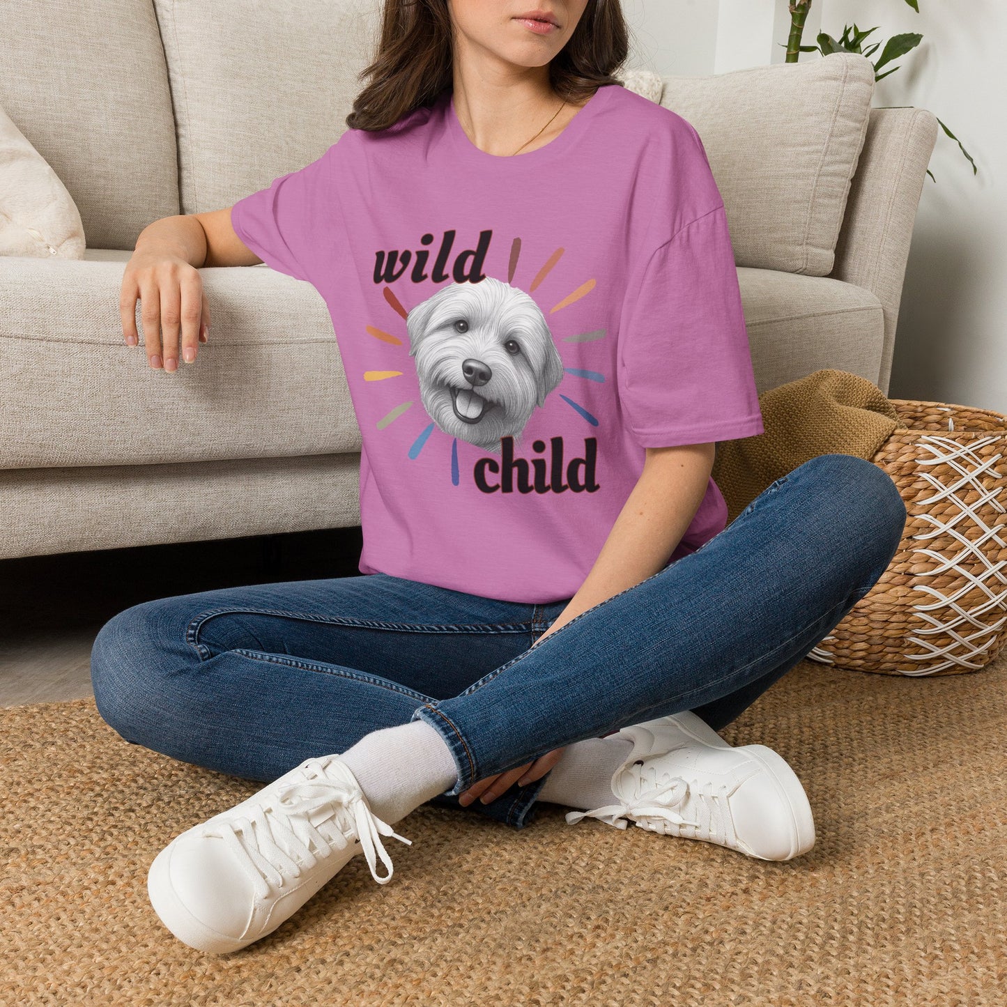 "Wild Child" T‑Shirt -Graphic Tee for Dog Lovers