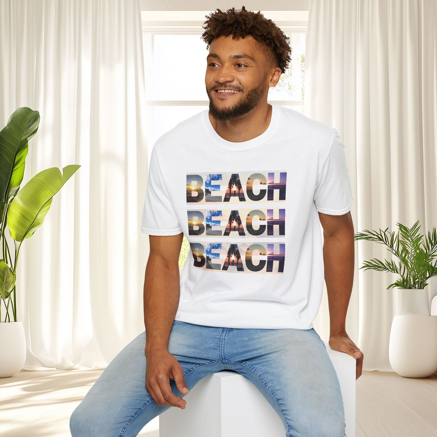 Copy of Beach on Repeat- Sunset Graphic Tee