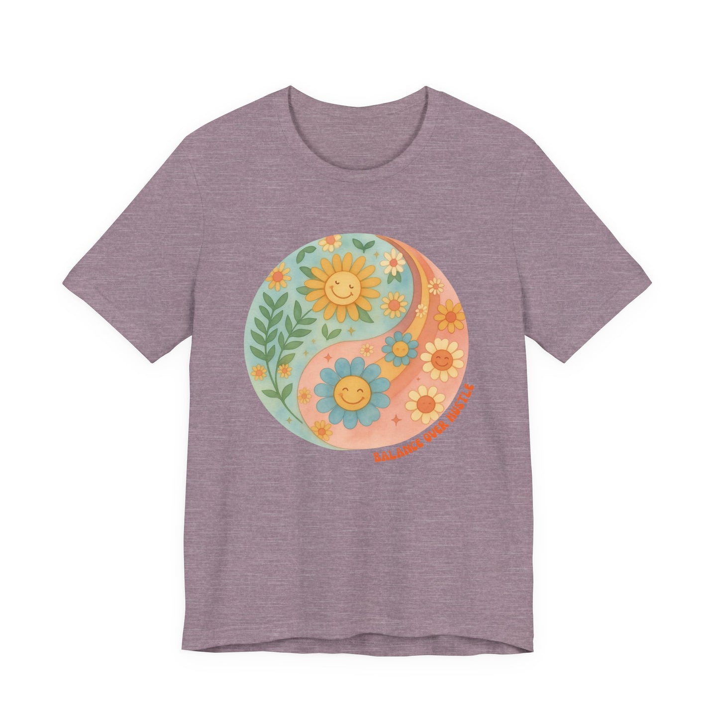 Balance Over Hustle Inspirational Graphic T-Shirt