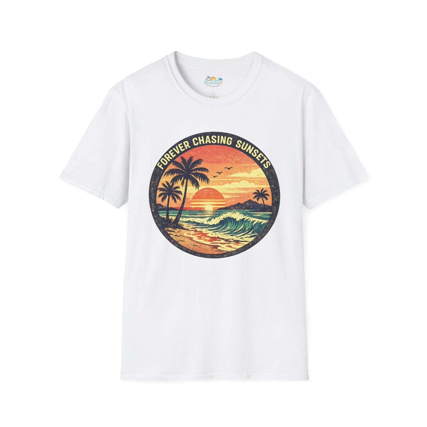Forever Chasing Sunsets T-Shirt — Vintage Beach Sunset