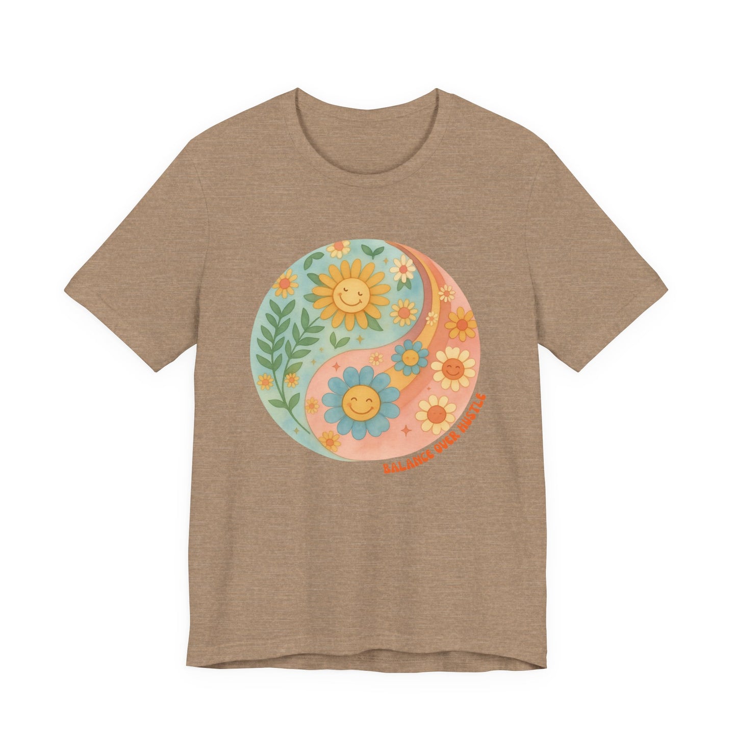 Balance Over Hustle Inspirational Graphic T-Shirt