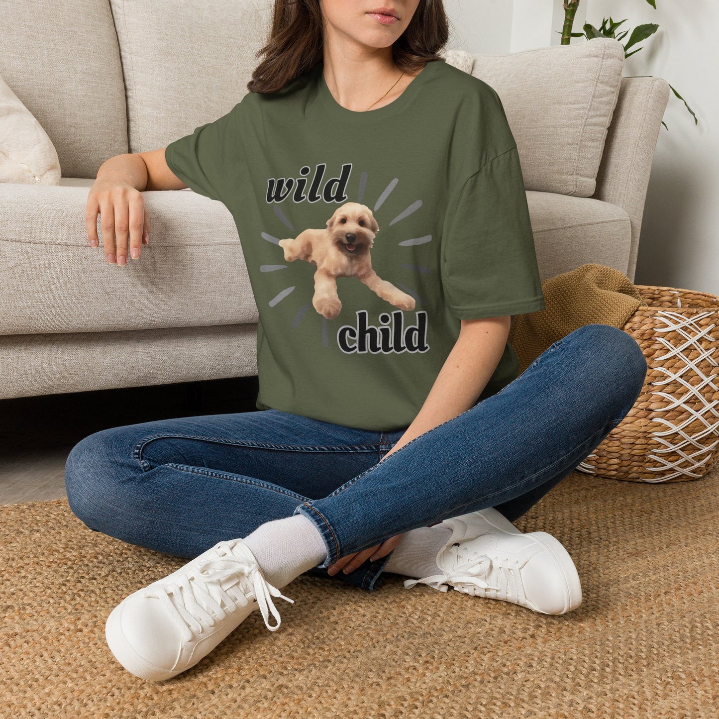 "Wild Child"- Wheaten Puppy Graphic Tee