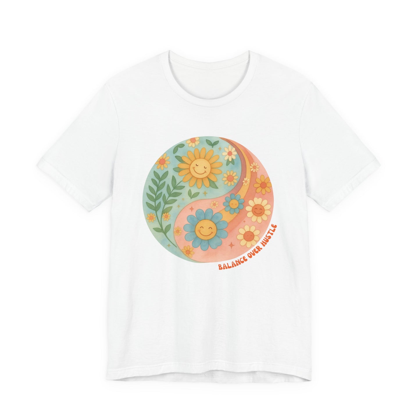Balance Over Hustle Inspirational Graphic T-Shirt