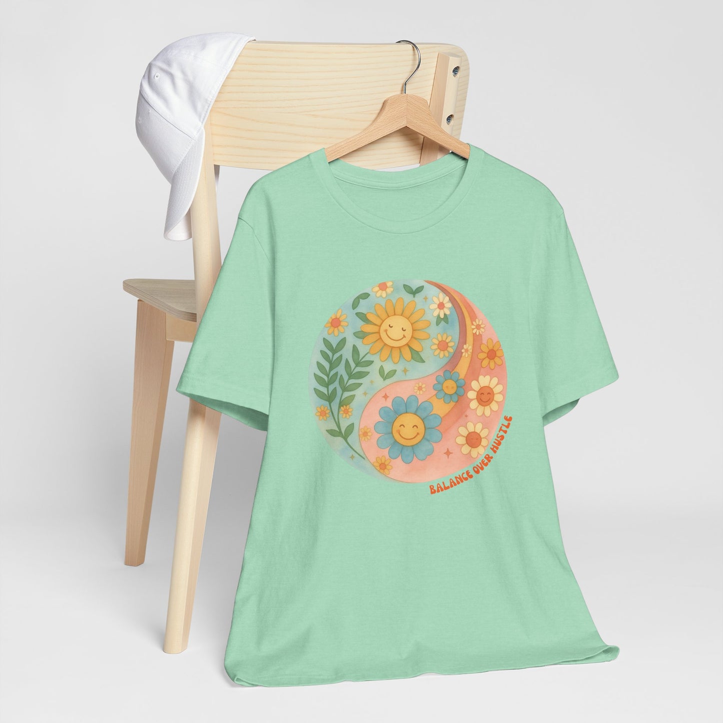 Balance Over Hustle Inspirational Graphic T-Shirt