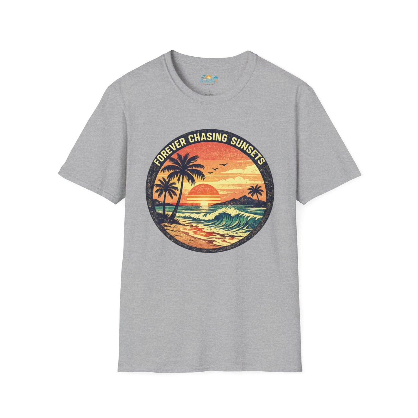 Forever Chasing Sunsets T-Shirt — Vintage Beach Sunset