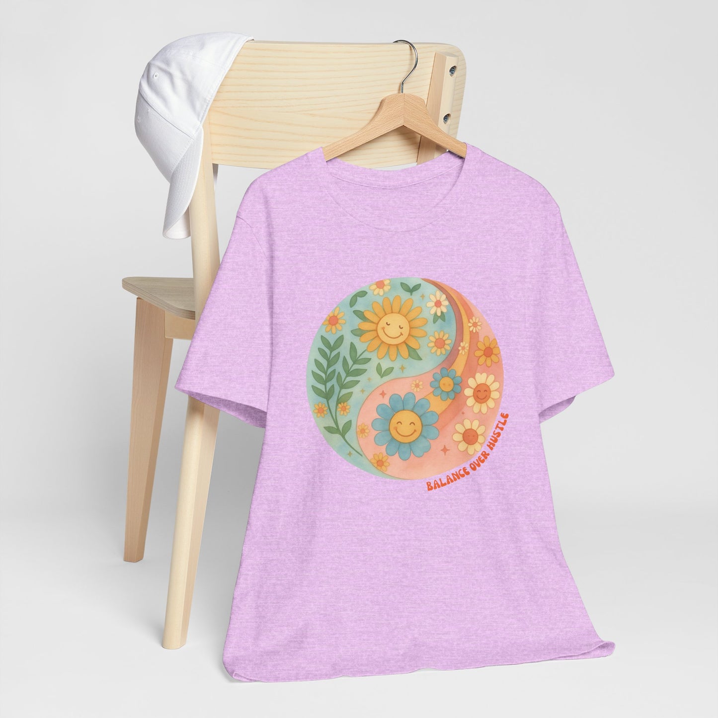 Balance Over Hustle Inspirational Graphic T-Shirt