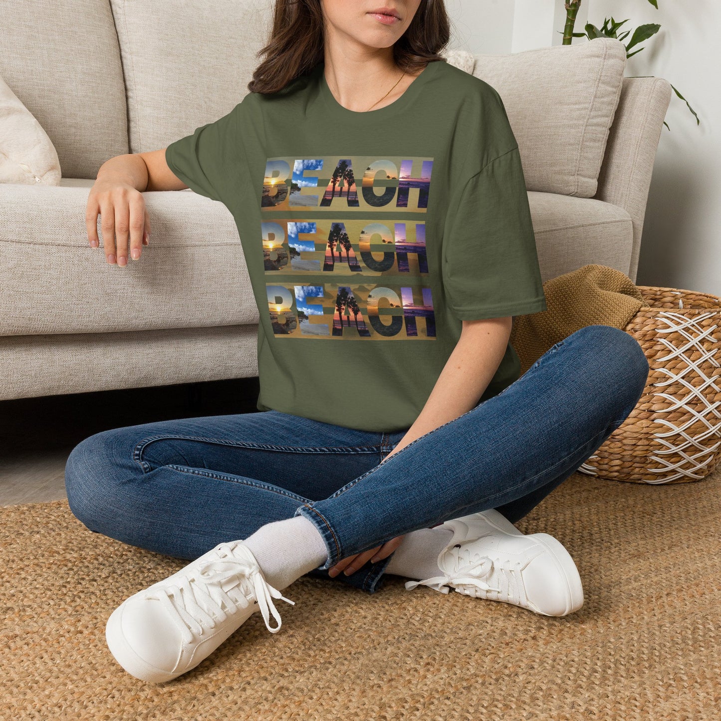 Copy of Beach on Repeat- Sunset Graphic Tee