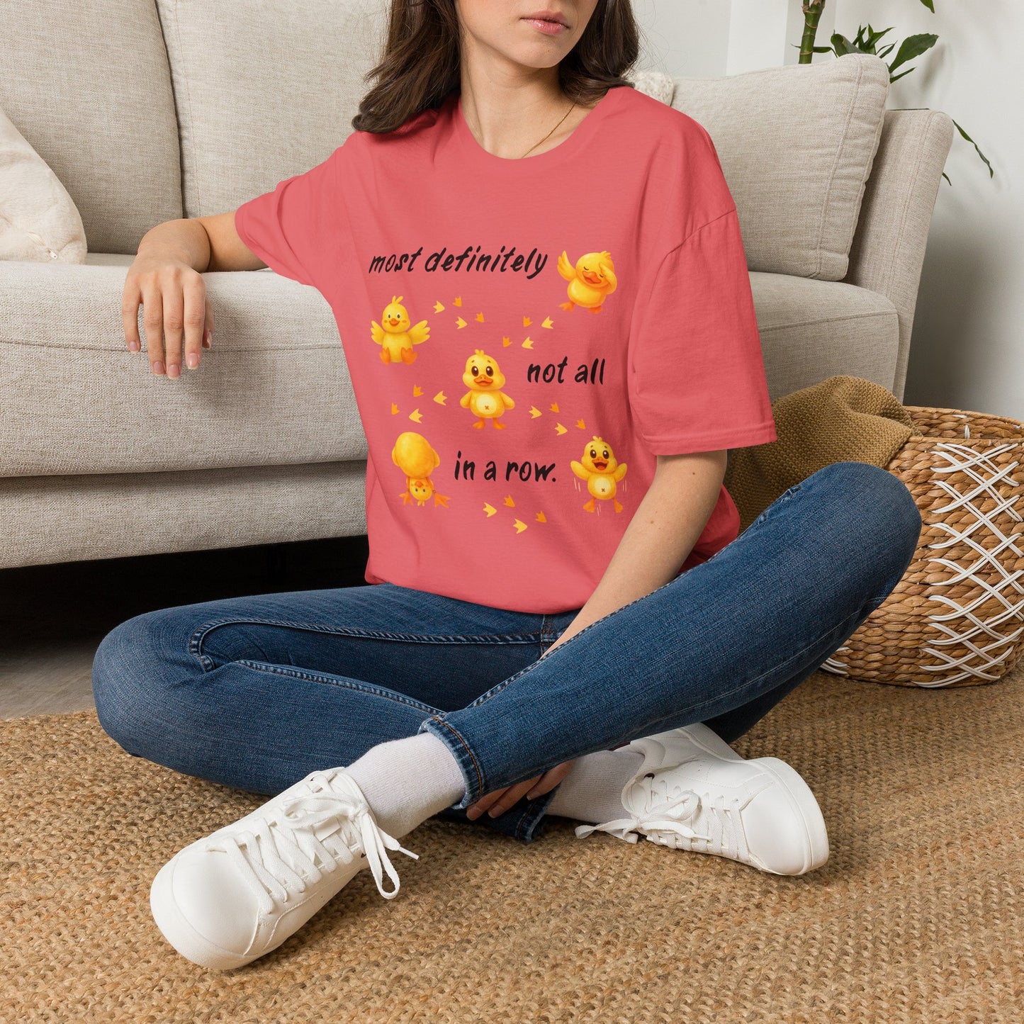 'Most definitely not all in a row' Cute Chick T-Shirt