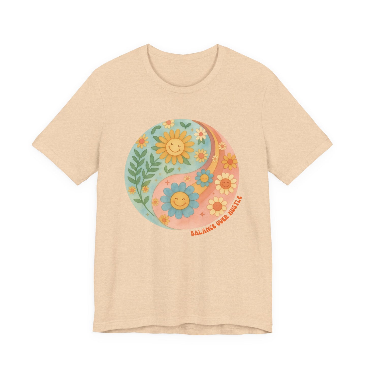 Balance Over Hustle Inspirational Graphic T-Shirt