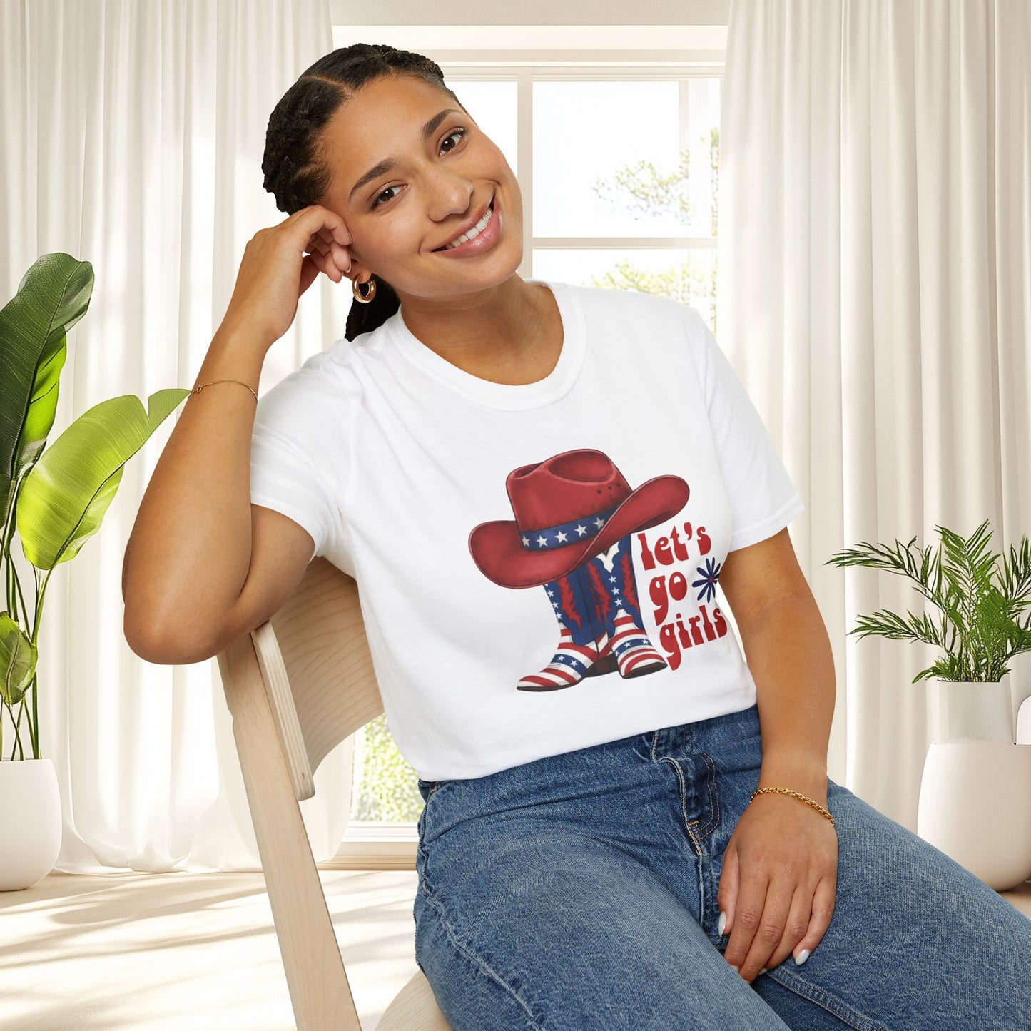 Let's Go Girls Patriotic Cowgirl T-Shirt