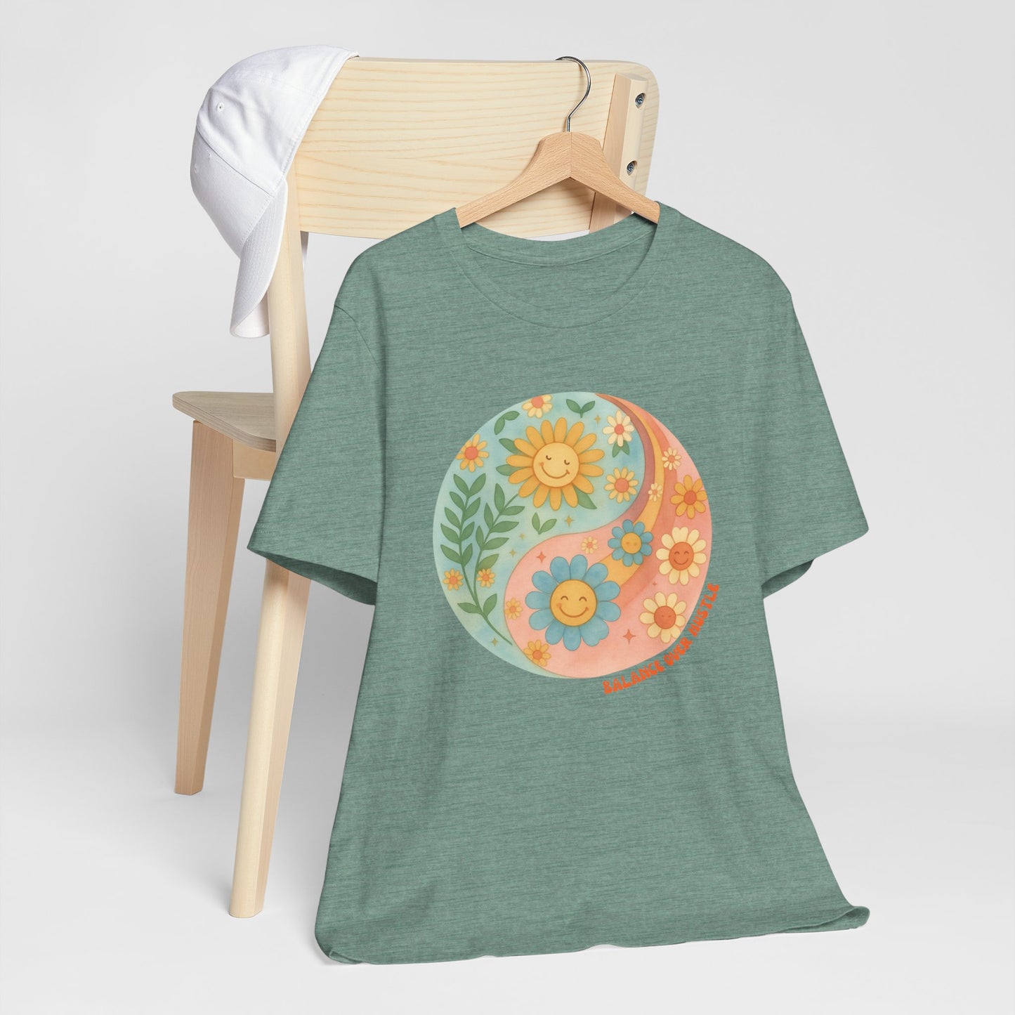 Balance Over Hustle Inspirational Graphic T-Shirt