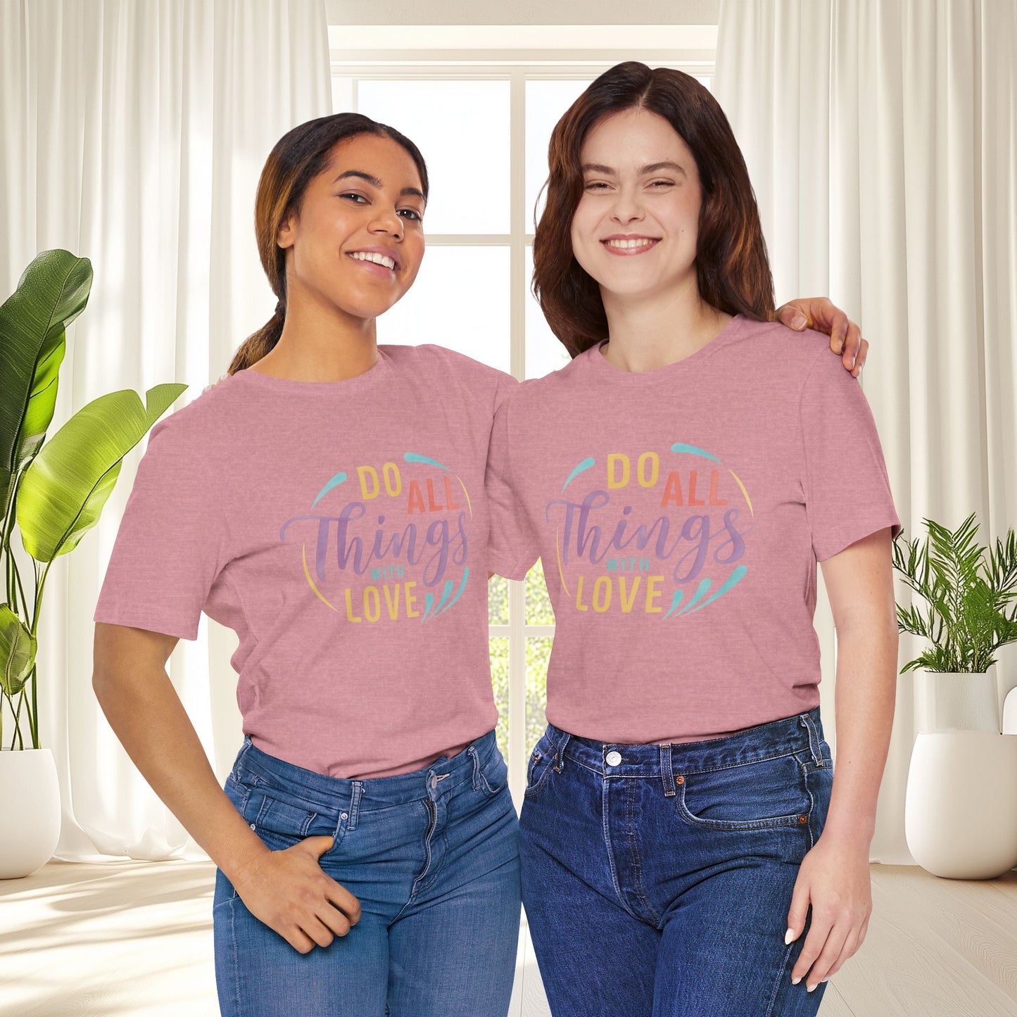Do All Things With Love Inspirational Graphic T-Shirt