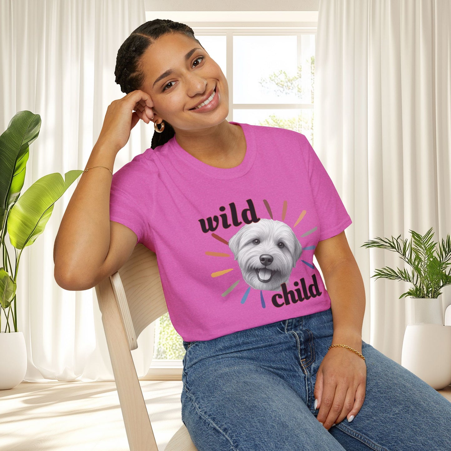 "Wild Child" T‑Shirt -Graphic Tee for Dog Lovers