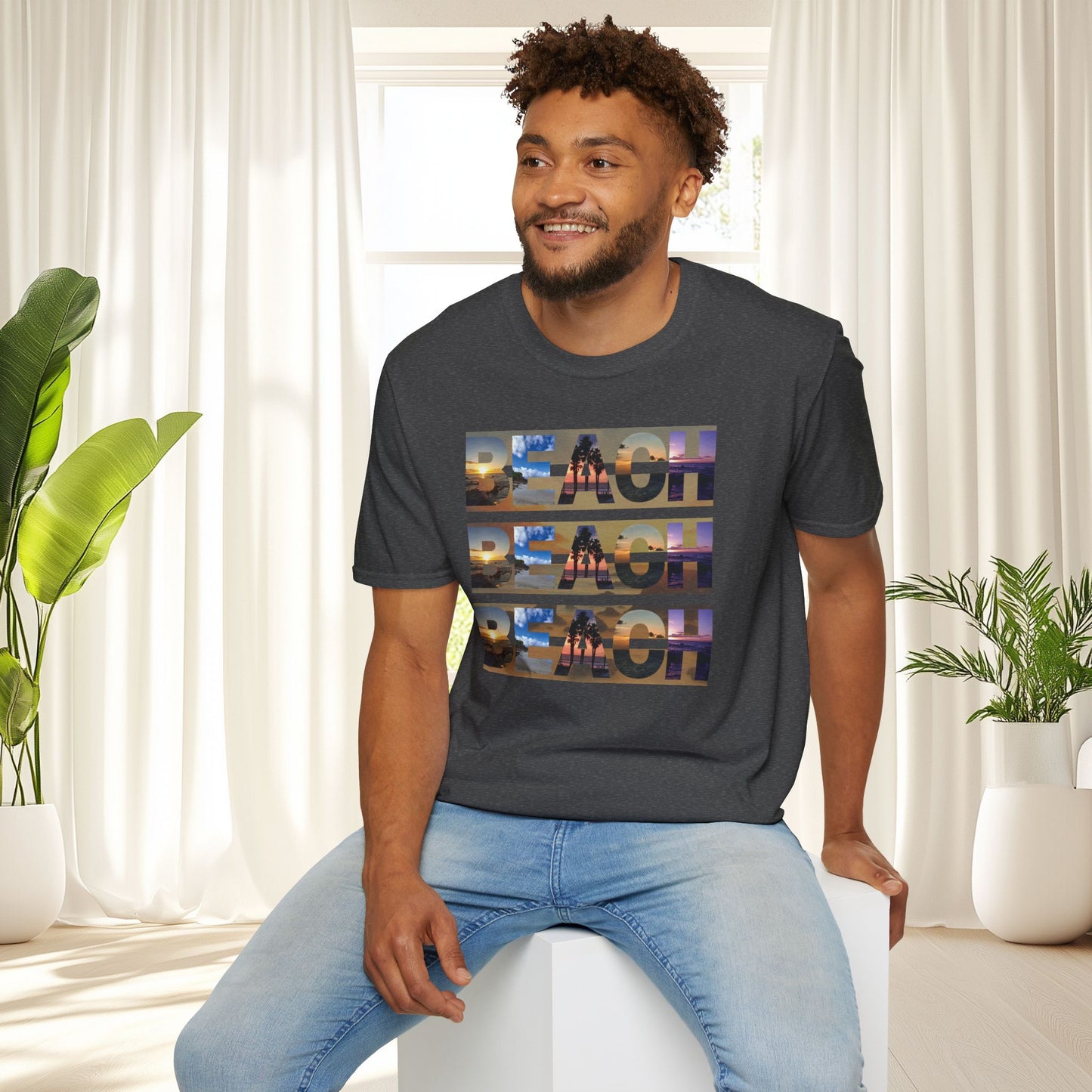 Copy of Beach on Repeat- Sunset Graphic Tee