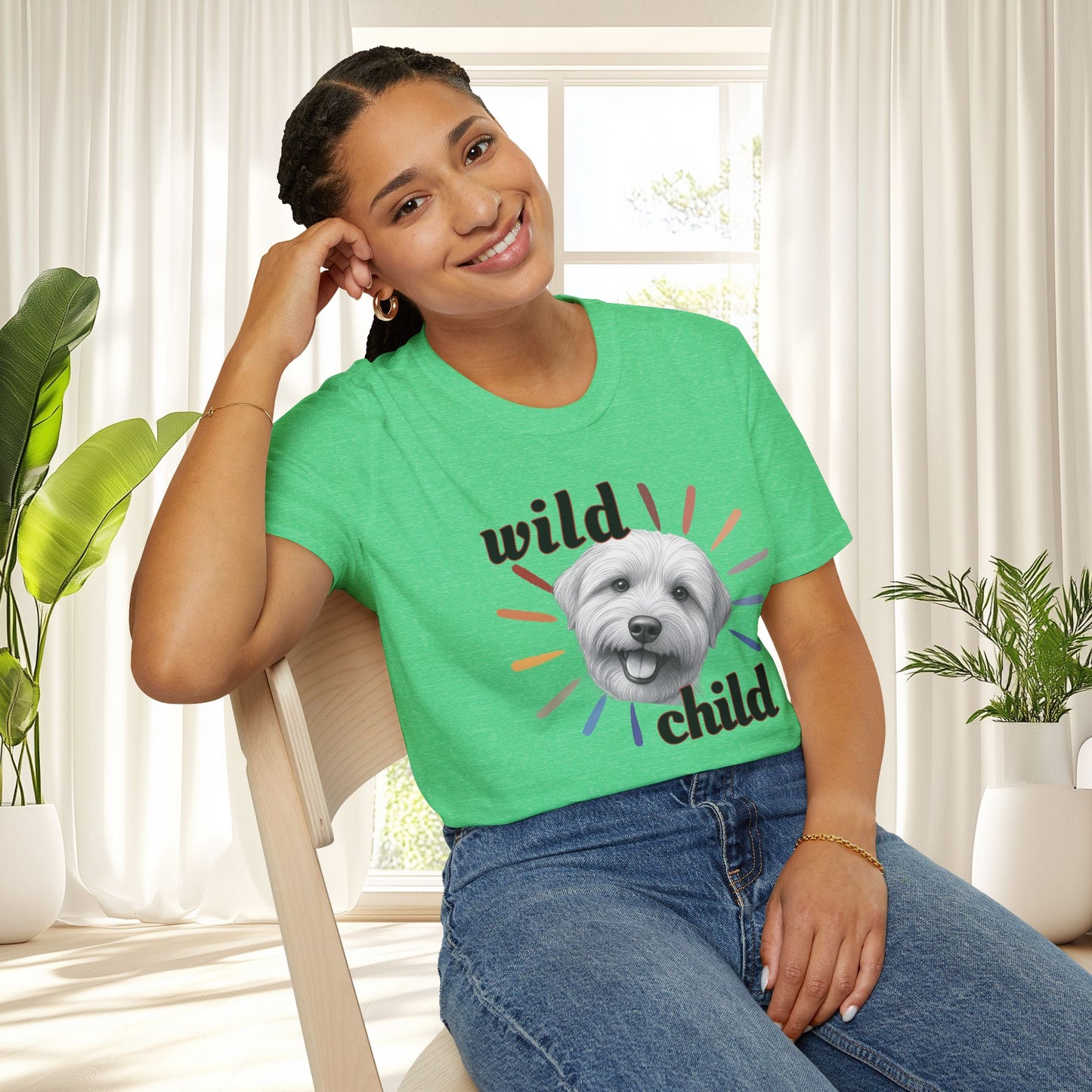 "Wild Child" T‑Shirt -Graphic Tee for Dog Lovers
