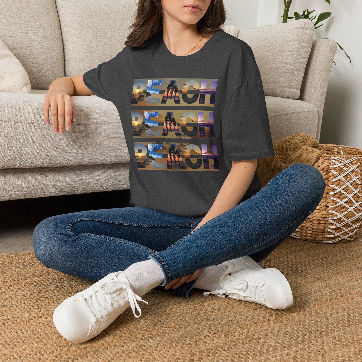 Copy of Beach on Repeat- Sunset Graphic Tee