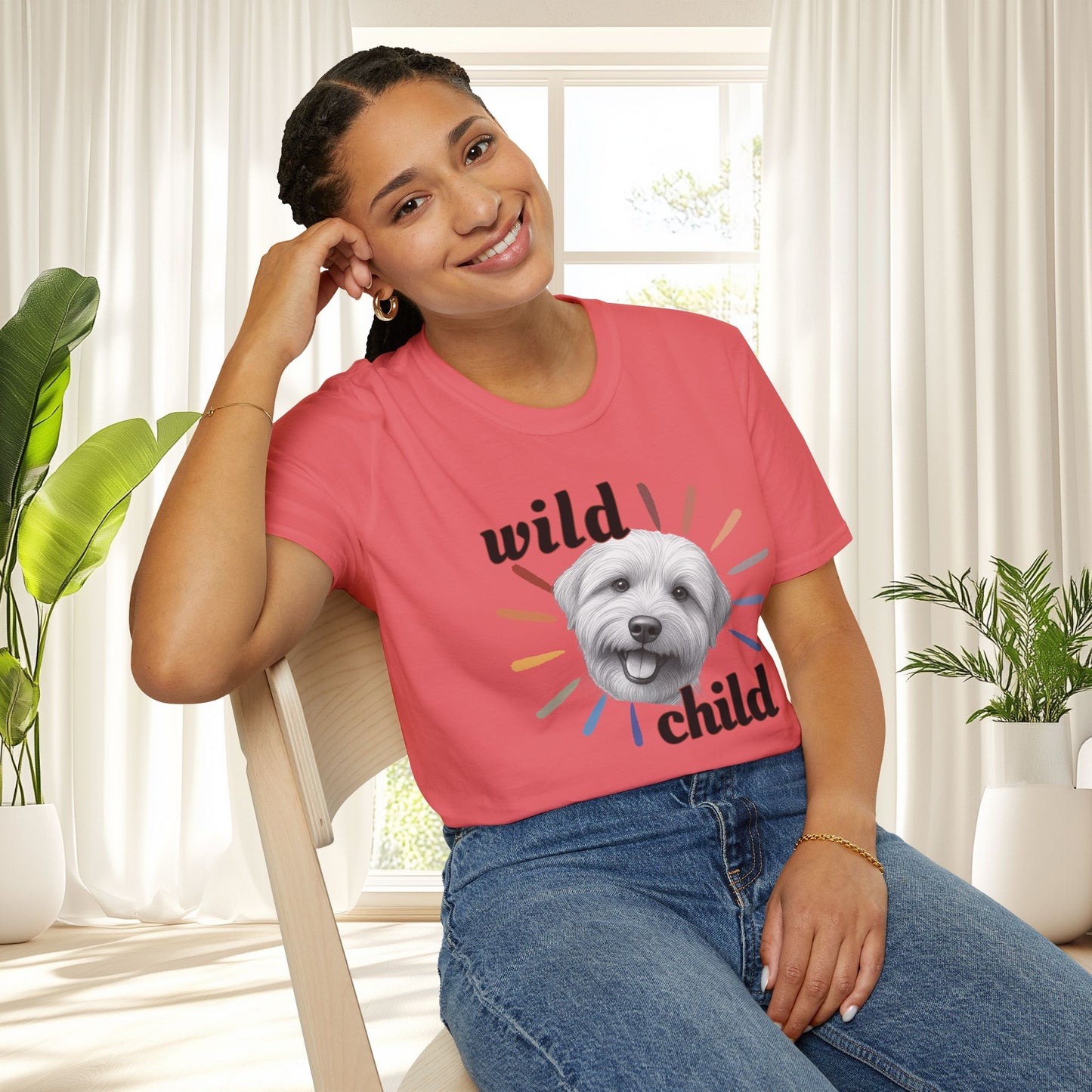 "Wild Child" T‑Shirt -Graphic Tee for Dog Lovers