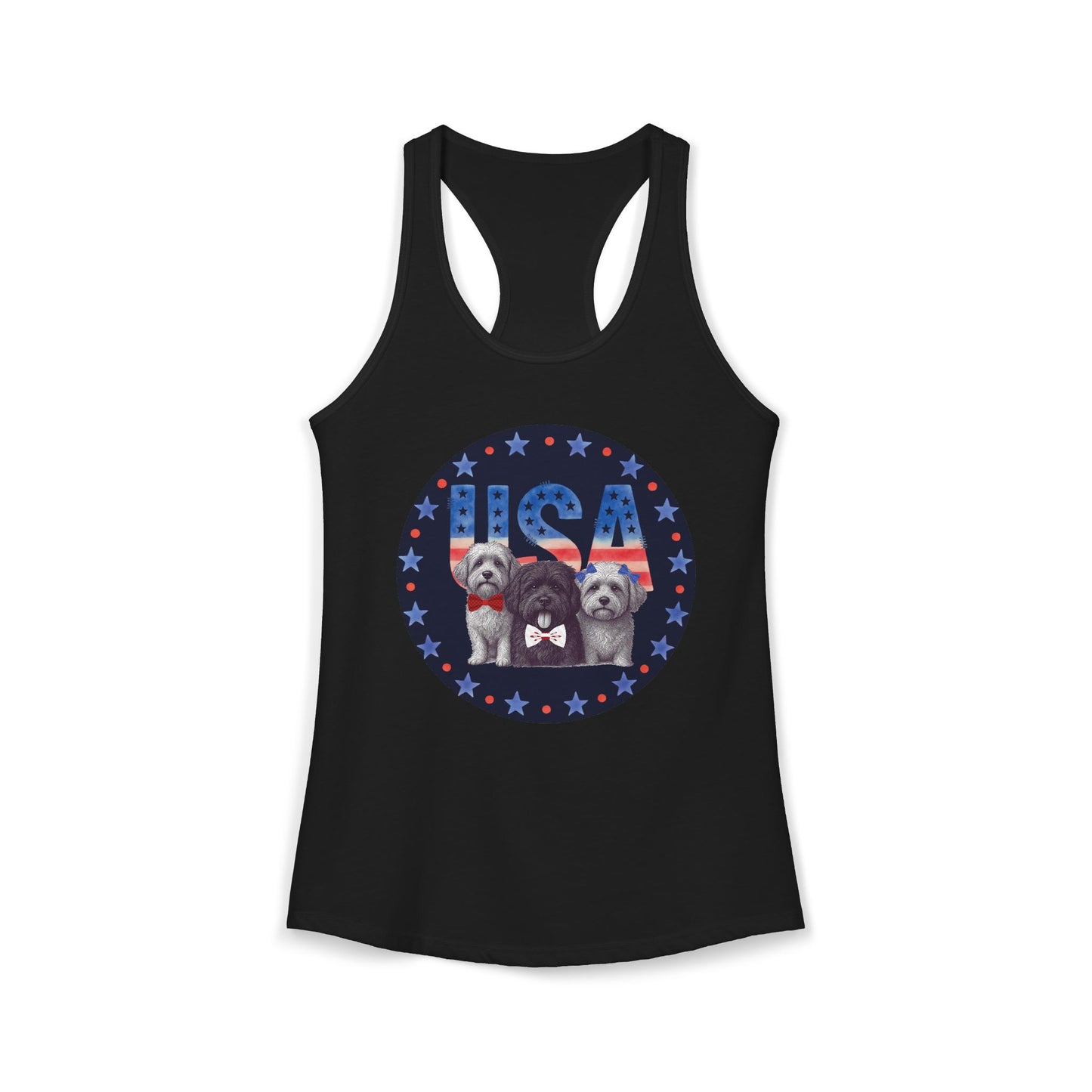 USA Puppy -Women's Ideal Racerback Tank