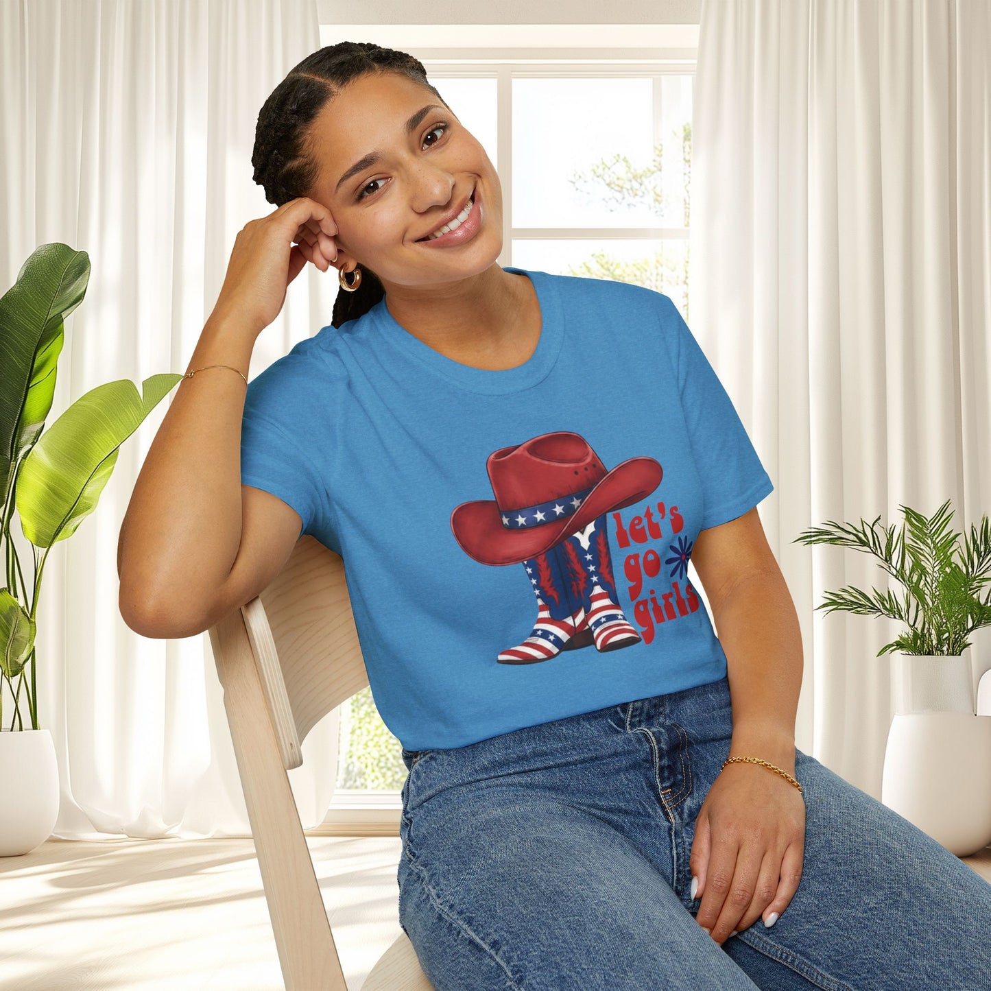 Let's Go Girls Patriotic Cowgirl T-Shirt