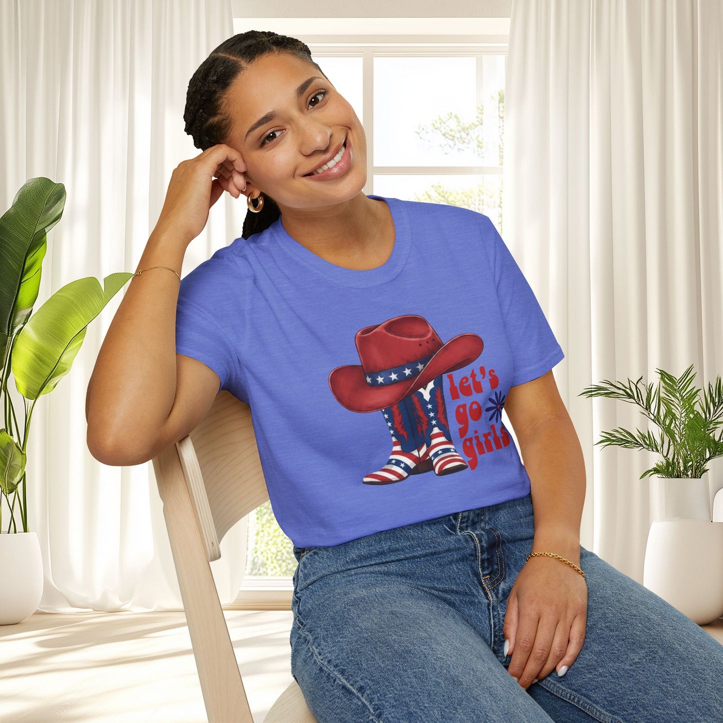 Let's Go Girls Patriotic Cowgirl T-Shirt