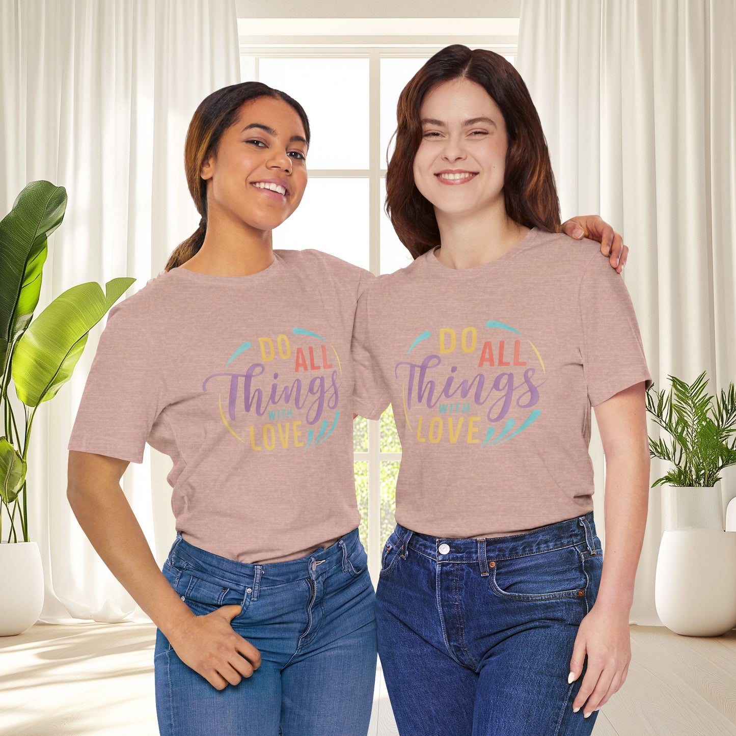 Do All Things With Love Inspirational Graphic T-Shirt